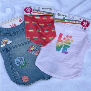 Justice Pets Rainbow Apparel Set - Red and White